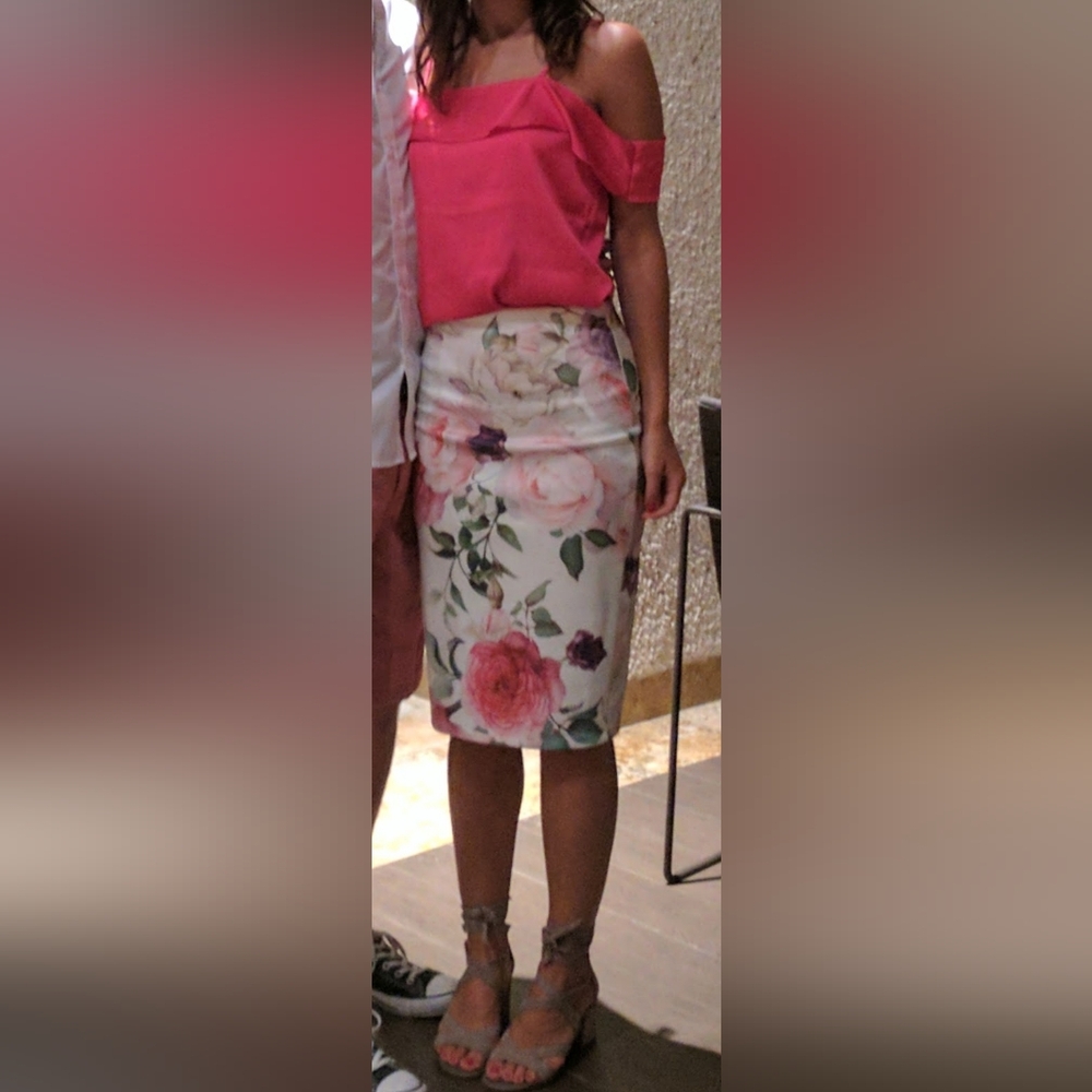 Floral Print Women's Skirt - Picture 8 of 8